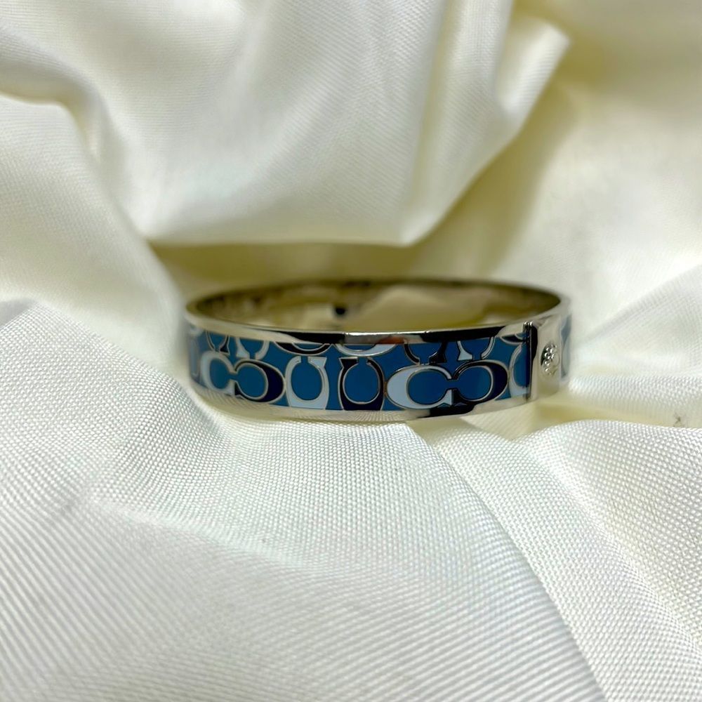 Coach Signature Bangle Bracelet Blue